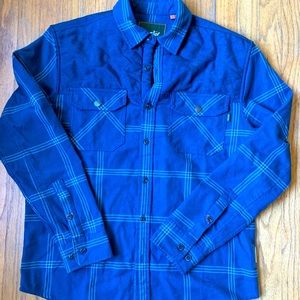 Howler Brothers Mens Quintana Quilted Flannel Size Small